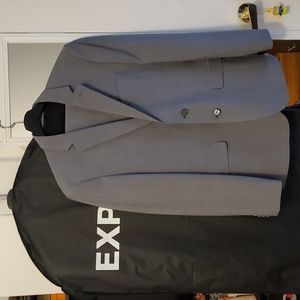 Express Performance Solid Grey Modern Suit